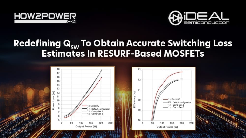 How2Power - Redefining QSW To Obtain Accurate Switching Loss Estimates In RESURF-Based MOSFETs